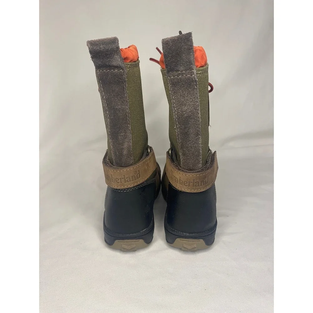 Timberland Kids Waterproof Winter Boots Brown Olive Orange 52836M US 12 Toddler